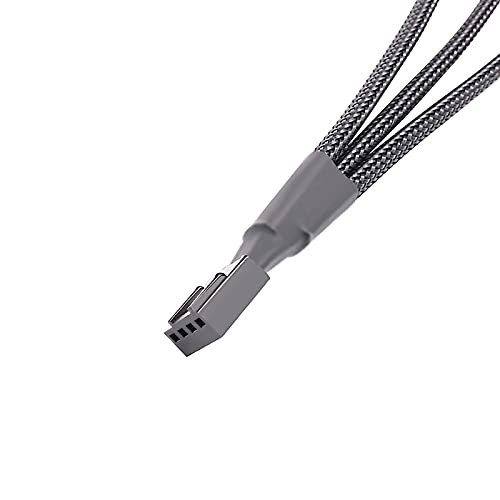 ThreeBulls 2 Pack 3 Way 4 Pin PWM Fan Splitter Cable, PC Extension Cable Converter for Computer ATX Case 4-Pin/3-Pin Cooling, 10.6" 1 to 3 - Image 3
