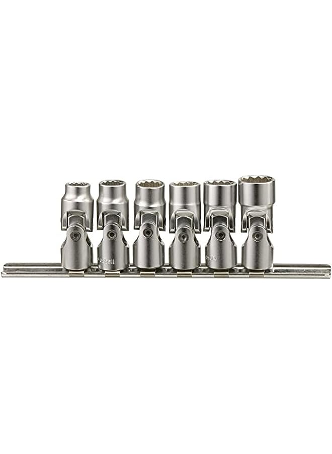 Genius Tools Tools 6PC 1/4" Dr. SAE Universal Hand Socket Set (12-Point) - US-206S - Image 1