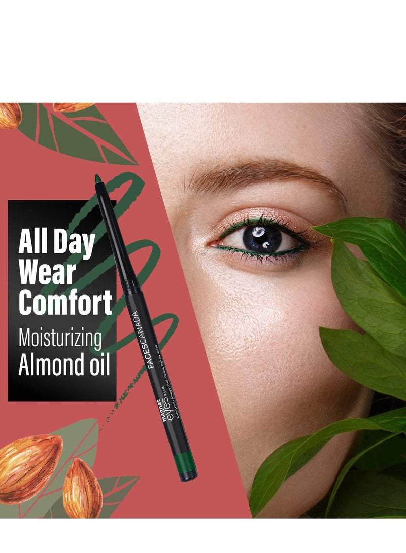 FACESCANADA Magneteyes Color Kajal - Burgundy Love 04, 0.30G | Highly Pigmented Kohl | 12 Hr Long Stay | Matte Finish | Single Stroke Glide | Water Proof | Smudge Proof | Almond Oil Enriched - Pencil - Image 4