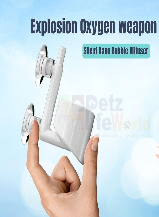 VAYINATO® Aquarium Mini Air Generator for Aquarium Fish Tank, Nano Bubble Diffuser with Suction Cup (Motor Not Included) Creating Serenes Atmospheres for Fish | Air Refiner | Silent (White) - Image 5