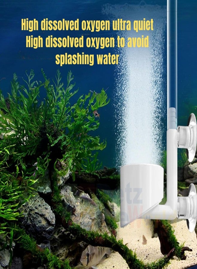 VAYINATO® Aquarium Mini Air Generator for Aquarium Fish Tank, Nano Bubble Diffuser with Suction Cup (Motor Not Included) Creating Serenes Atmospheres for Fish | Air Refiner | Silent (White) - Image 3