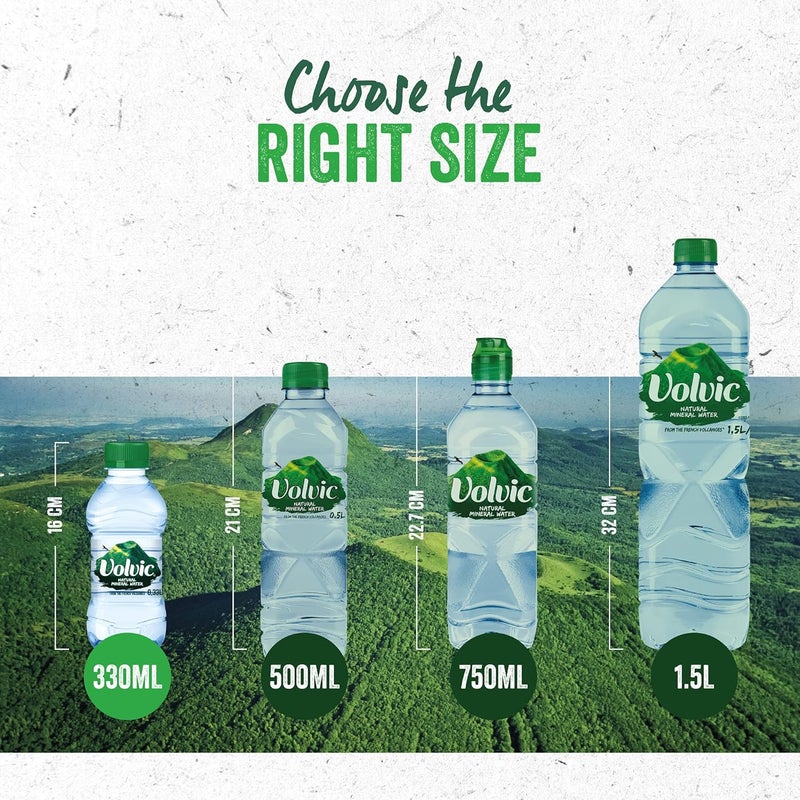 Volvic Natural Mineral Water - Case of 24 x 330ml Bottles - Image 5