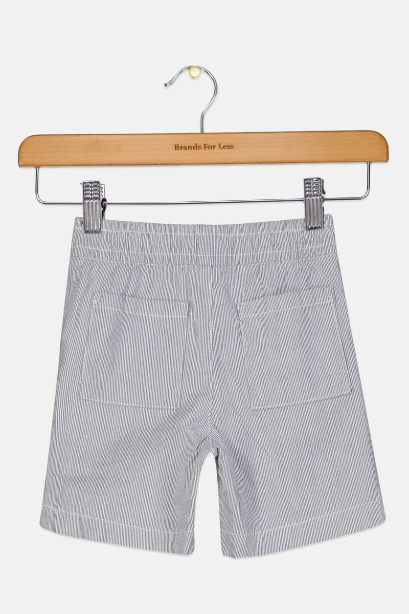 GAP Toddlers Boy Stripe Basic Shorts, Grey - Image 2