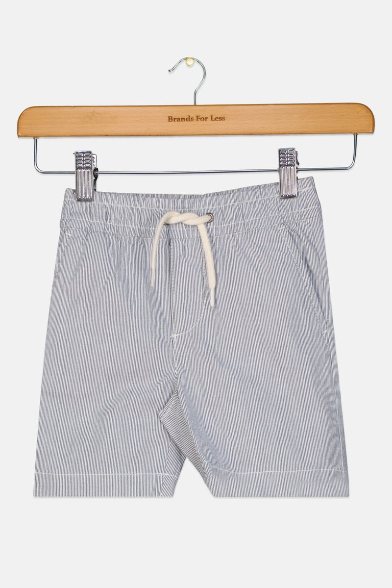 GAP Toddlers Boy Stripe Basic Shorts, Grey - Image 1