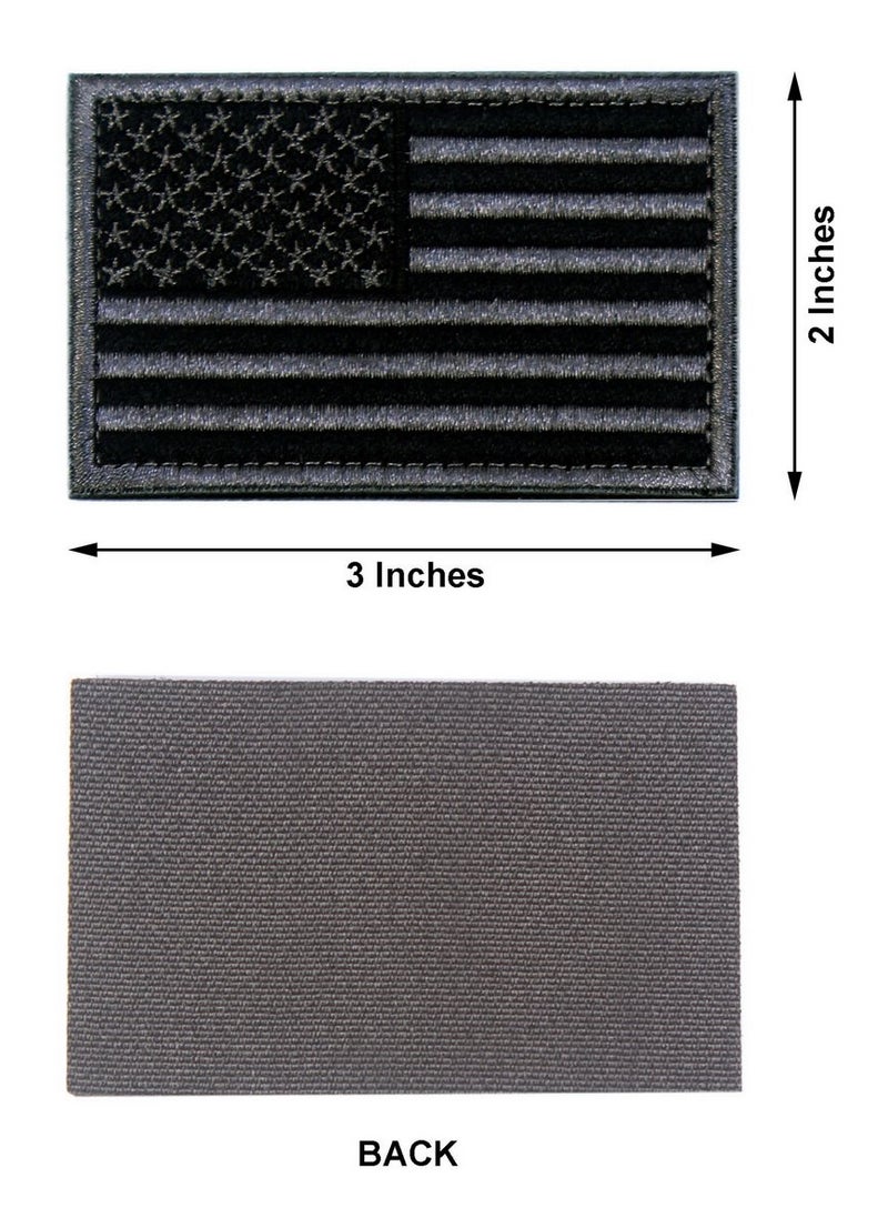MAXXPRO Tactical Patches of USA US American Flag, with Hook and Loop for Backpacks Caps Hats Jackets Pants, Military Army Uniform Emblems, Size 3x2 Inches - Image 4