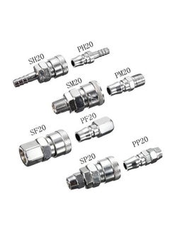 HOSEMART HOSEMART Pneumatic SP20 Pack of 5 Quick Connector 14 BSP Aluminium Air Line Hose Quick Fittings Coupler  - Image 2