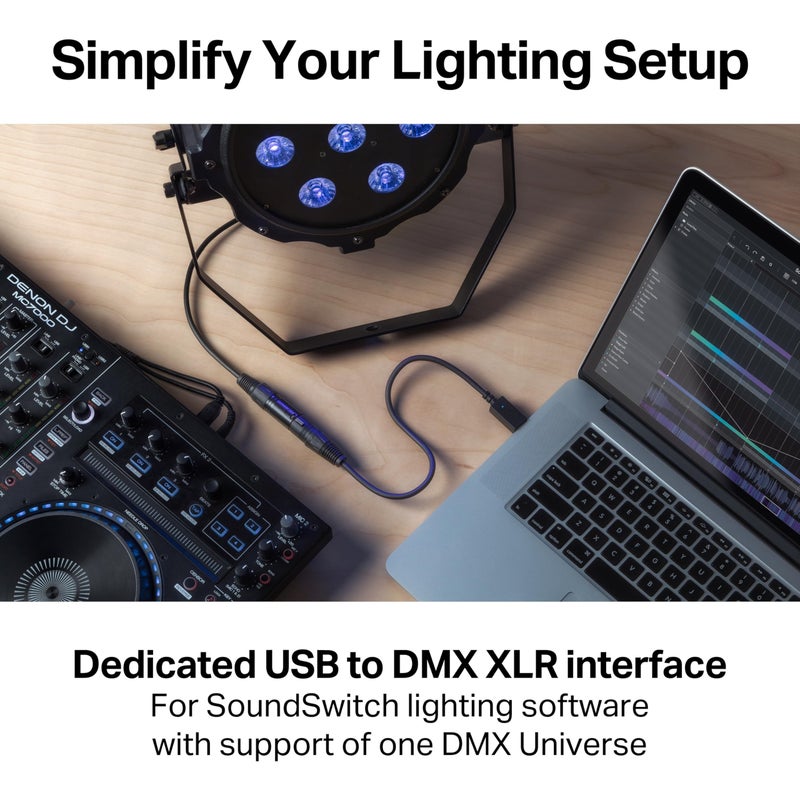 SoundSwitch Micro DMX Interface - Ultra-Compact USB to DMX Interface with 3-Month Free SoundSwitch Software Access - Image 2