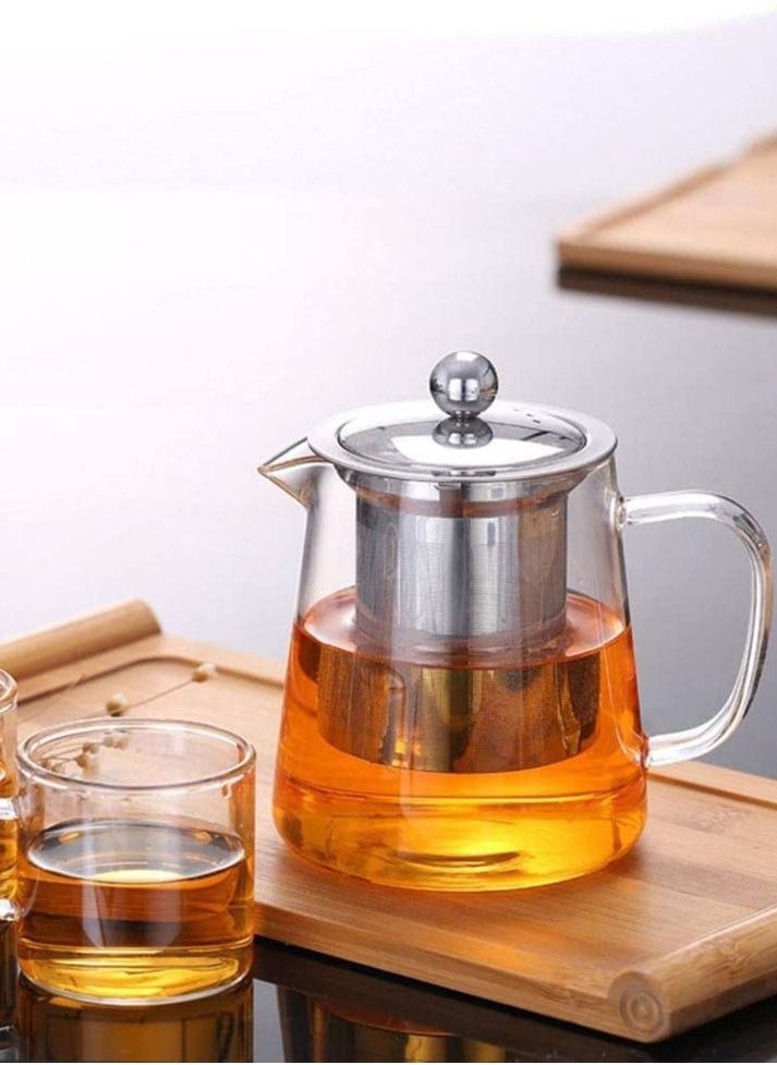 BLACKSTONE - Glass Teapot with Removable Stainless Steel Strainer and Lid TP305 - 1000ml - Image 1