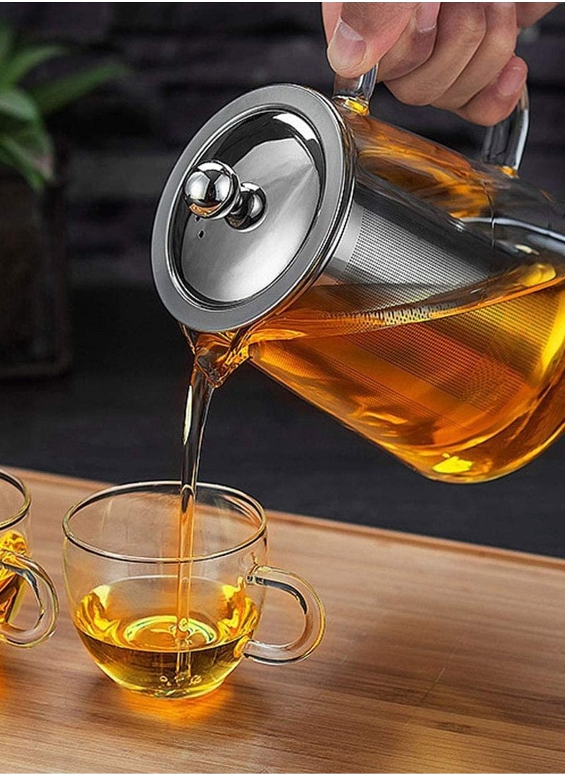 BLACKSTONE - Glass Teapot with Removable Stainless Steel Strainer and Lid TP305 - 1000ml - Image 1