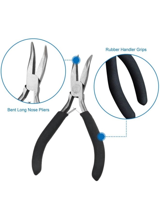 Anezus Jump Rings for Jewelry Making Supplies with Jump Ring Pliers (1200Pcs Dull Silver and Bright Silver) - Image 5