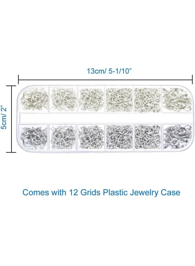Anezus Jump Rings for Jewelry Making Supplies with Jump Ring Pliers (1200Pcs Dull Silver and Bright Silver) - Image 4