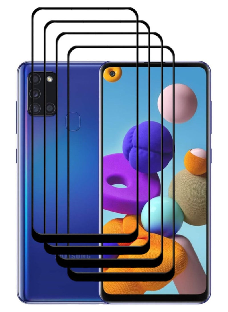 ACLIX 4 Pieces Antistatic ESD Dustproof Premium Quality High Definition Tempered Glass Screen Protector Designed For Samsung Galaxy A21s - Image 1