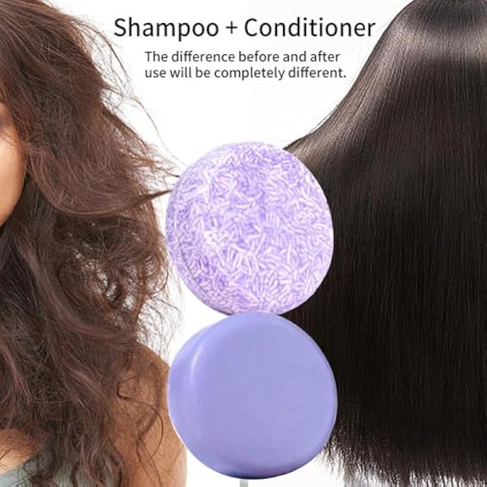 Blueberry Fields Shampoo & Conditioner Bars, 2-in-1 Purple Soap Bar for Thinning & Dry Hair, Hair Loss Reduction & Scalp Health, Daily Care Set with Blueberry Extracts - Image 5