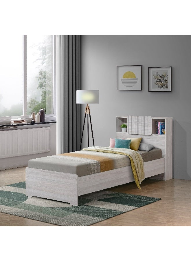 Home Box سرير فردي ذكي من إلموود مع رأس سرير مع تخزين 98.5 × 100 × 222.5 سم - Image 3