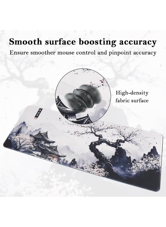 BIGTHREE Large Mouse Pad Mat, 80 x 30cm Extended Gaming Mouse Pad, Non Slip Waterproof Mouse Table Mat, Desk Mat with Stitched Edges, for Gaming Office Laptop Computer and Home (Style 1) - Image 5