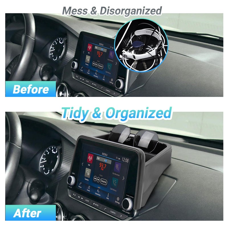 Sinminou Center Console Organizer Dashboard Tray Compatible With 2020-2025 Nissan Sentra SR/SV Interior Accessories, Dashboard Storage Organizer Box, Only Fits 8-inch Screen - Image 3