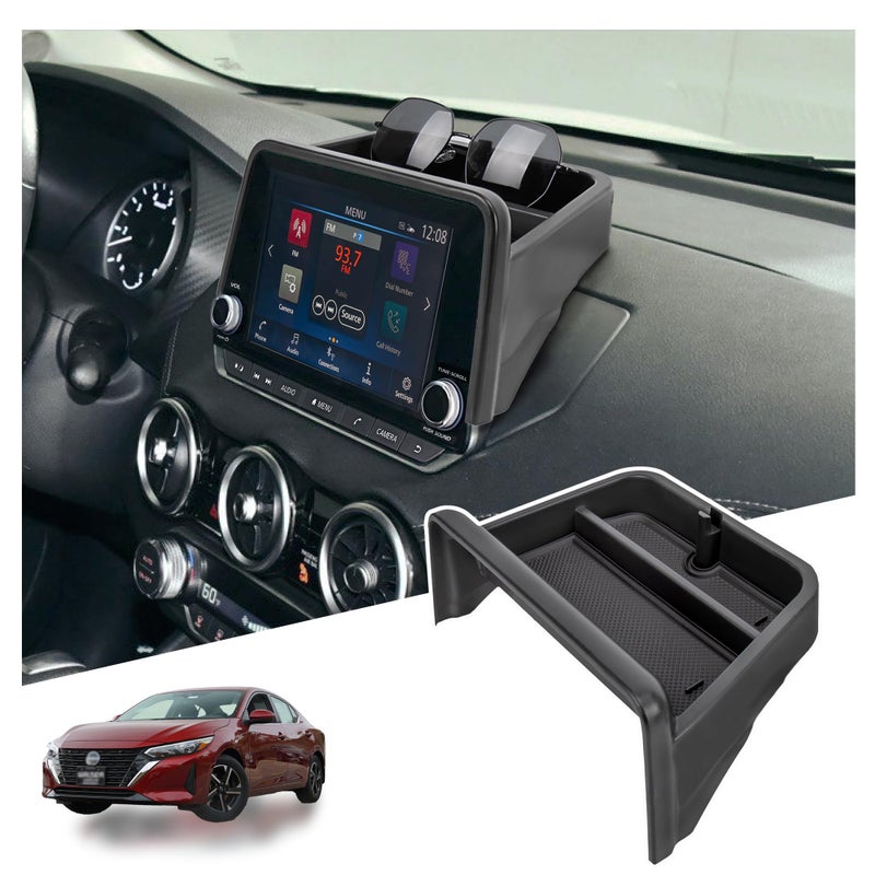 Sinminou Center Console Organizer Dashboard Tray Compatible With 2020-2025 Nissan Sentra SR/SV Interior Accessories, Dashboard Storage Organizer Box, Only Fits 8-inch Screen - Image 1