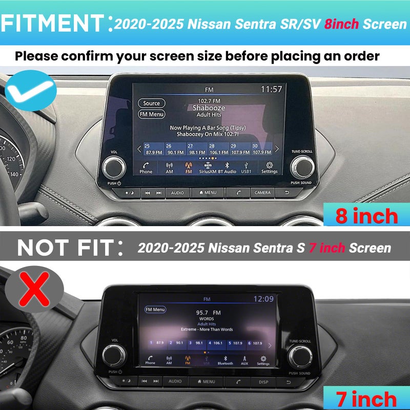 Sinminou Center Console Organizer Dashboard Tray Compatible With 2020-2025 Nissan Sentra SR/SV Interior Accessories, Dashboard Storage Organizer Box, Only Fits 8-inch Screen - Image 2