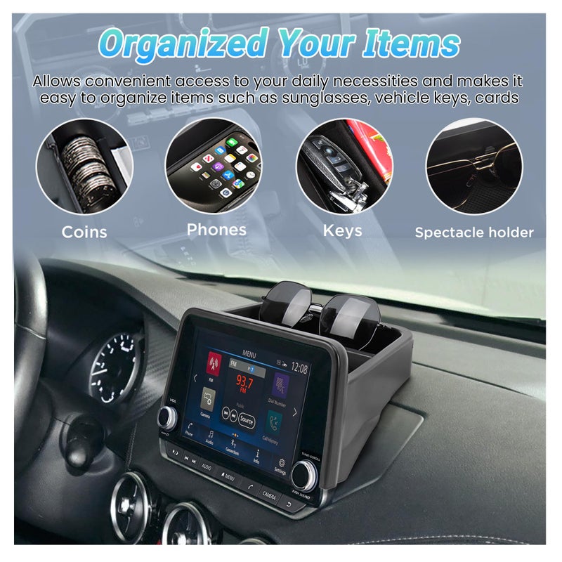 Sinminou Center Console Organizer Dashboard Tray Compatible With 2020-2025 Nissan Sentra SR/SV Interior Accessories, Dashboard Storage Organizer Box, Only Fits 8-inch Screen - Image 5