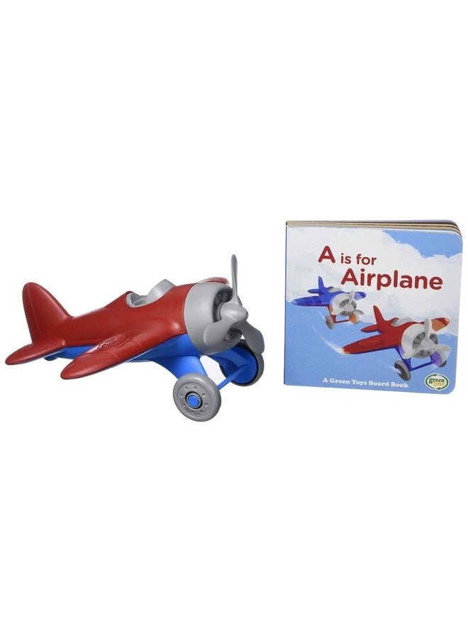 Green Toys Airplane & Board Book Cb Pretend Play Motor Skills Reading Kids Toy Vehicle. No Bpa Phthalates Pvc. Dishwasher Safe Recycled Materials Made In Usa.  - Image 2