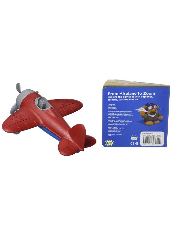 Green Toys Airplane & Board Book Cb Pretend Play Motor Skills Reading Kids Toy Vehicle. No Bpa Phthalates Pvc. Dishwasher Safe Recycled Materials Made In Usa.  - Image 3