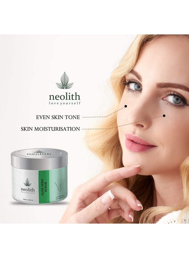 Neolith Aloe Vera Scrub | Winter Scrub | Exfoliating Face Scrub for Reduce Acne, Blackheads & Whiteheads, Dry & Dull Skin, Ecocert Certified Raw Materials, Paraben & Sulphate Free Women & Men -100 Gm - Image 3