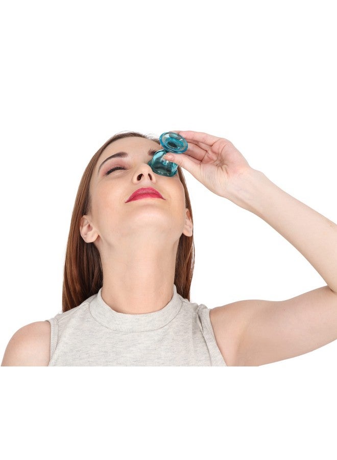 QIMACPLUS Superior, Smooth Edge, Glass Eye Wash Cups with Engineering Design to Fit Eyes for Effective Eye Cleansing, Eye Shaped Rim, Snug Fit- with Storage Container set of 1 pcs (Sky Blue) - Image 5