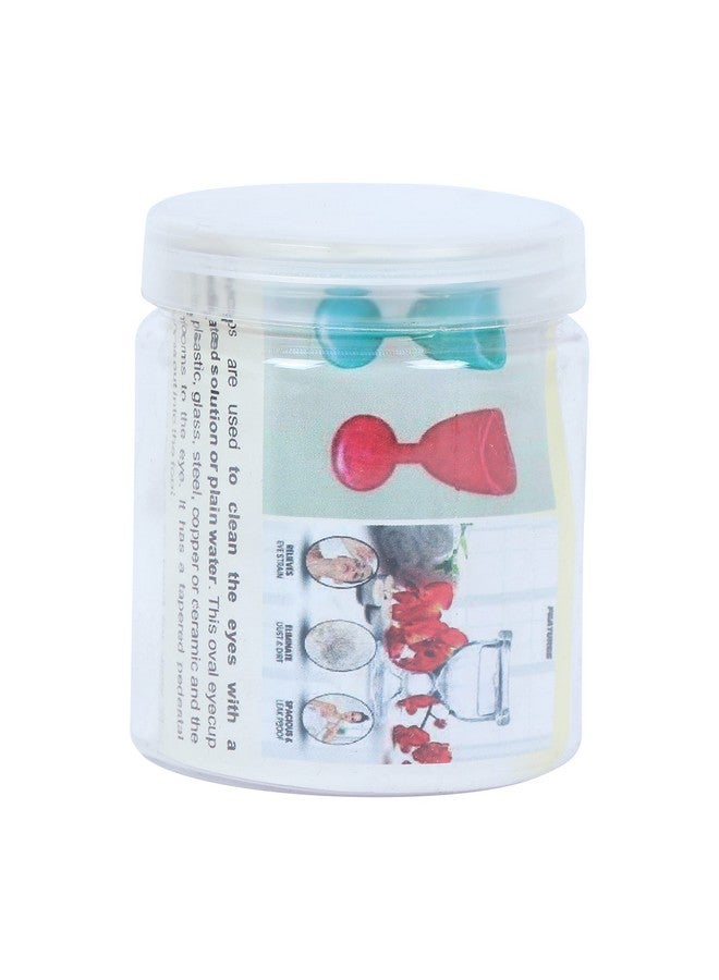 QIMACPLUS Superior, Smooth Edge, Glass Eye Wash Cups with Engineering Design to Fit Eyes for Effective Eye Cleansing, Eye Shaped Rim, Snug Fit- with Storage Container set of 1 pcs (Sky Blue) - Image 4