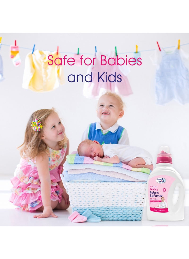 Cool & Cool Gentle Baby Fabric Softener 4 x 1L  - Image 3