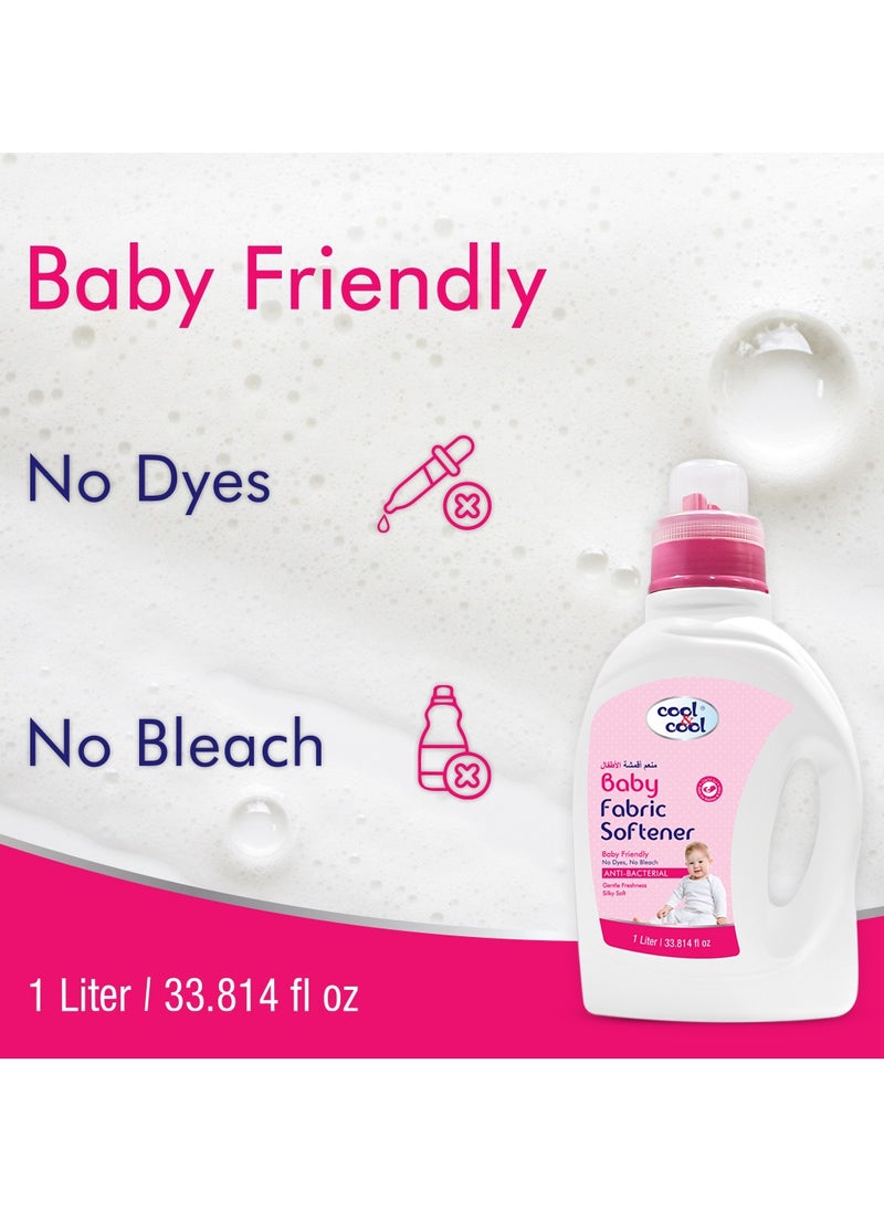 Cool & Cool Gentle Baby Fabric Softener 4 x 1L  - Image 5