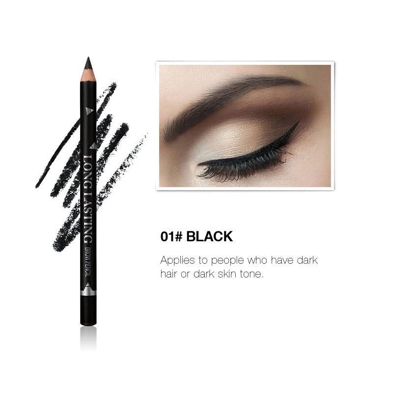 SUMEITANG 12 Pcs Black Eyebrow Pencil Eyeliner Set, Waterproof Eye Brow Pencil, Easy to Color, Long Lasting Eye Liner Gel Pen, Women Professional Eye-Makeup Pencil - Image 2