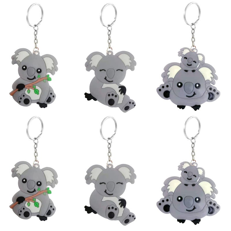 Mirabuy 24 Pcs Koala Keychains Koala Backpack Keyrings Koala Gift Keychains for Koala Lovers
