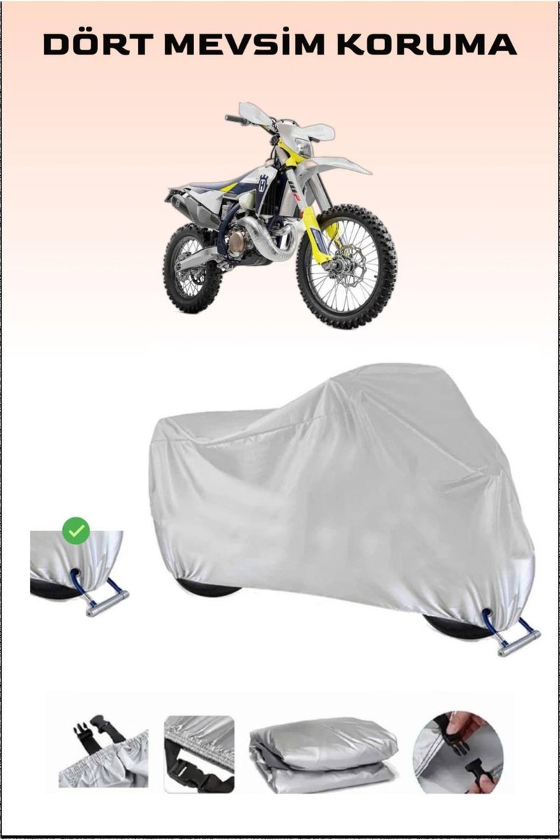 Breen Motorcycle Tarpaulin, Safe, Waterproof Durable Fabric, Lock Compatible for Husqvarna Te 300I - Image 1