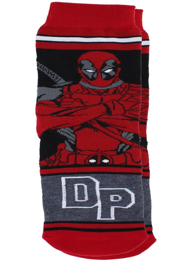 Hyp Marvel Comics Deadpool Collage Men's Casual Crew Socks, 6-Pack, Size 8-12 - Image 3