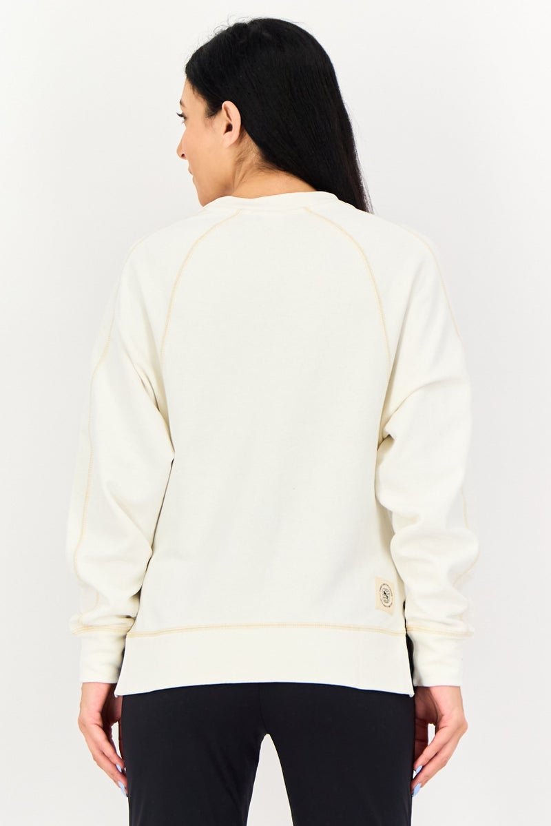 PUMA ملابس رياضية نسائية بأكمام طويلة مناسبة، أبيض فاتح - Image 4