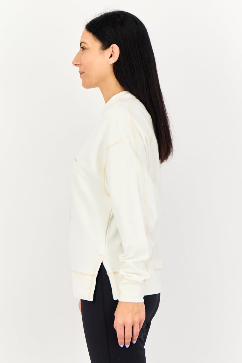 PUMA ملابس رياضية نسائية بأكمام طويلة مناسبة، أبيض فاتح - Image 3