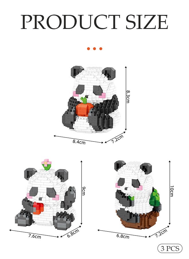 DUNISO - Panda Mini Building Blocks Sets，Mini Building Block Sets，Mini Panda Building Toy Bricks，Simple To Assemble，Suitable For Both Adults And Children - Image 1