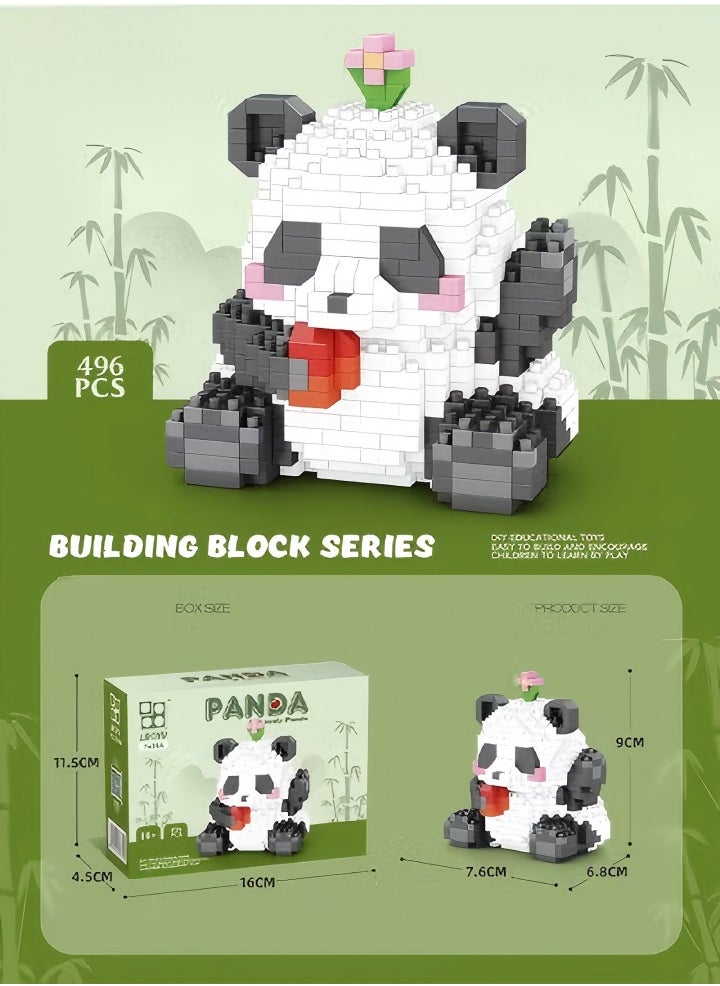 DUNISO - Panda Mini Building Blocks Sets，Mini Building Block Sets，Mini Panda Building Toy Bricks，Simple To Assemble，Suitable For Both Adults And Children - Image 1