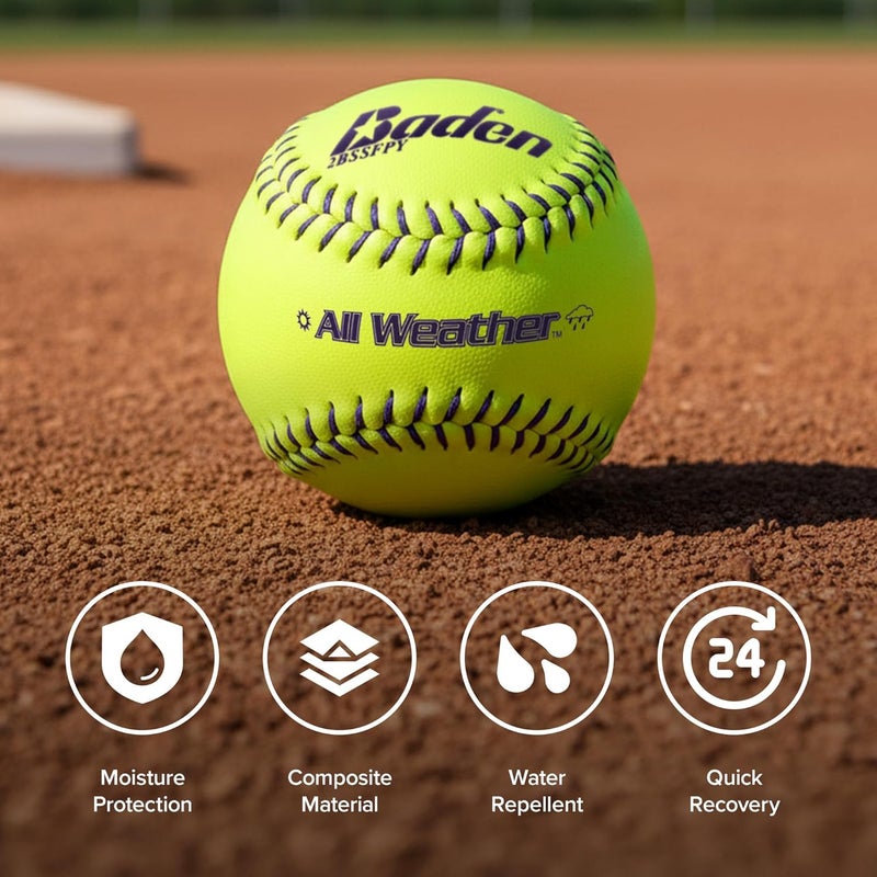 Baden All-Weather Practice Softball (Dozen) - Image 4