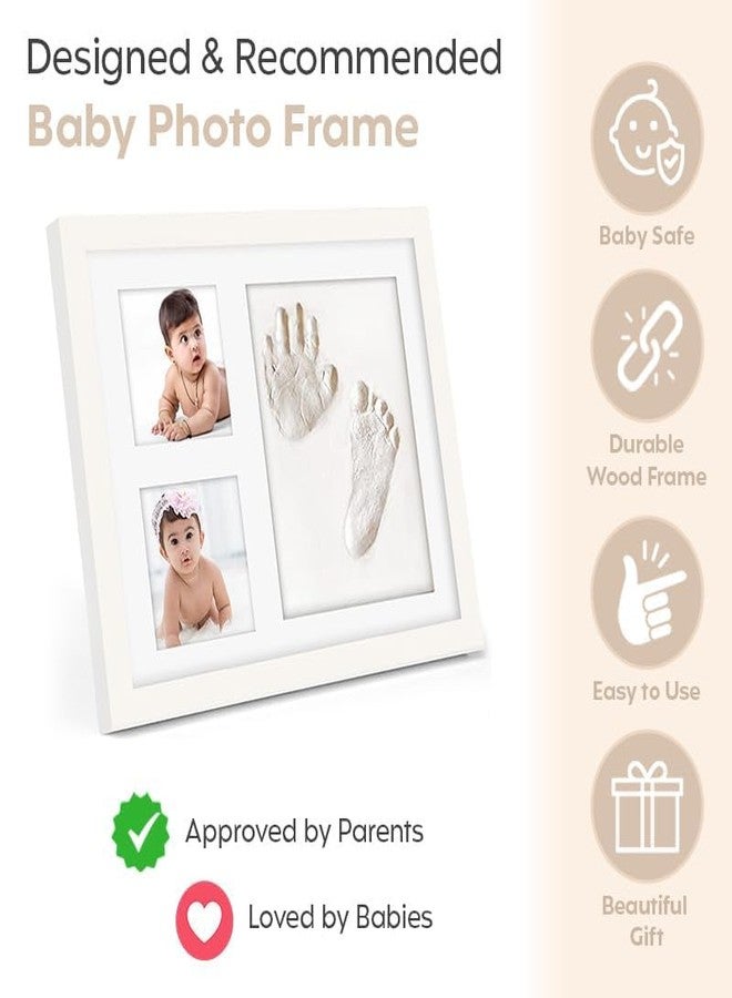 COLBEX® Hugs & Kisses Unique Baby Hand & Footprint Keepsake, Square Frame, White, 28 x 23 cm - Image 5