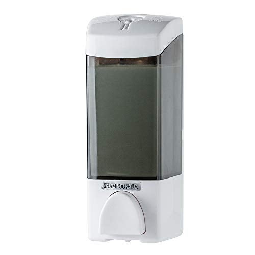 YISMAN Adhesive Soap Dispenser 300ML, Drill Free with Adhesive or Wall Mount with Screws Hand Dispenser Shampoo Shower Gel Lotion Container Dispenser for Kitchen Bathrooms Gray - Image 2