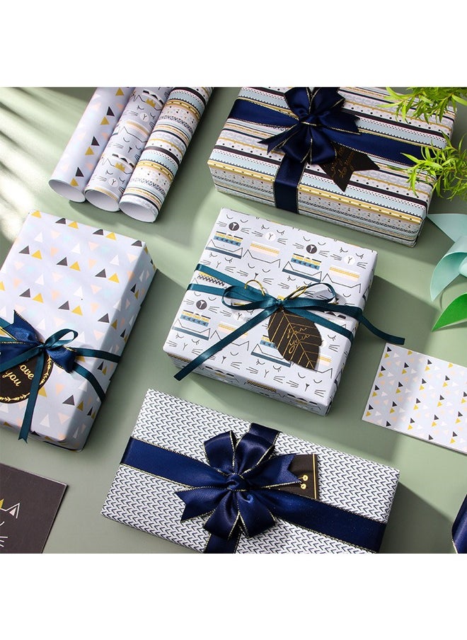 Zeemey 8 Sheets Gift Wrapping Paper With Accessories,Holiday Gift Wrapping Paper,Birthday Gift Box Gift Wrapping DIY, Gift Wrapping Paper for Birthday, Holiday, Wedding, Party,Kids Gift Wrapping (70cmX50cm)  - Image 1
