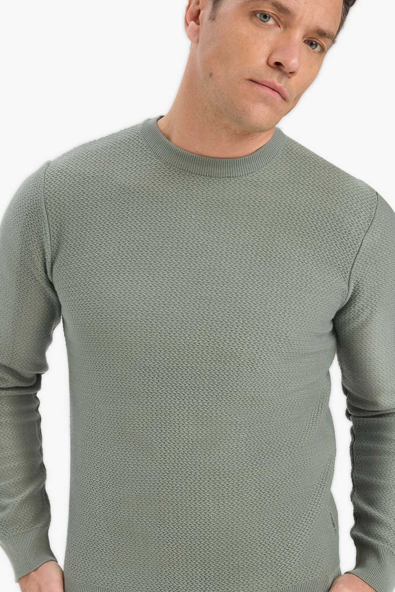 ديفاكتو بلوفر تريكو قصة عادية برقبة مستديرة - Image 1