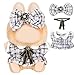 CHICHO 17cm Doll Clothes for Labubu Luxury Chic Style Set for 17cm Dolls Premium Doll Outfit with Accessories White Plaid Tweed Dress Black Necktie Plaid Bow Clothes Only - Image 3