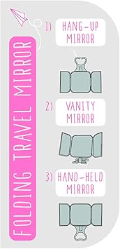 Danielle Creations مرآة سفر قابلة للطي دانييل 23x12 سم صورة حقيقية - Image 4