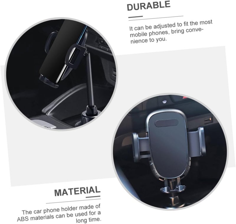 Car Cup Holder Phone Mount Sturdy Cell Phone Holder for Cars Compatible Smartphones Easy to Install Material Black - Image 5