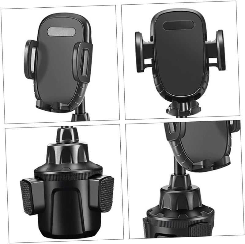 Car Cup Holder Phone Mount Sturdy Cell Phone Holder for Cars Compatible Smartphones Easy to Install Material Black - Image 3