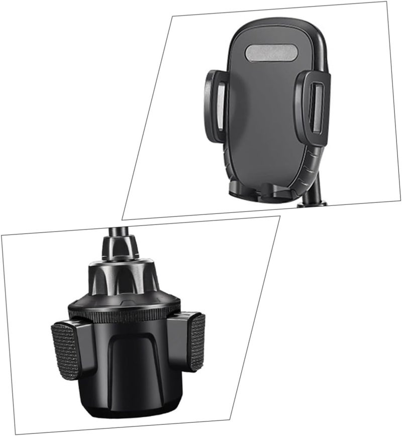 Car Cup Holder Phone Mount Sturdy Cell Phone Holder for Cars Compatible Smartphones Easy to Install Material Black - Image 4