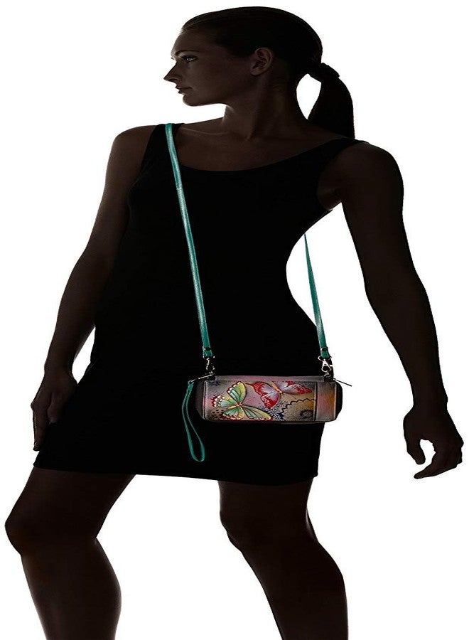 Anna by Anuschka Women's Hand-Painted Genuine Leather Smartphone Case & Wallet - Butterfly Paradise - Image 4