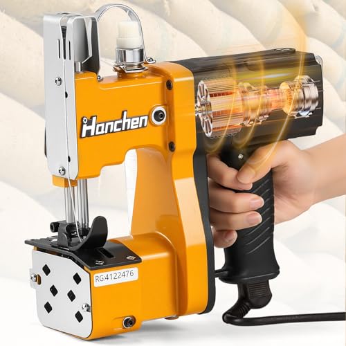 Hanchen Bag Sewing Machine High Speed Bag Sealing Machine Bag Closer Bag Closing Machine Bag Stitching Machine Industrial Sewing Machine Bag Stitcher for Sack Woven Kraft Paper Bag Sealing CE - Image 1
